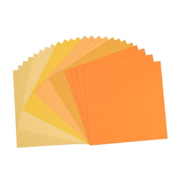 Florence Papier / Glatt / Gelb / 30,5 x 30,5cm / 24 Bögen / 216g